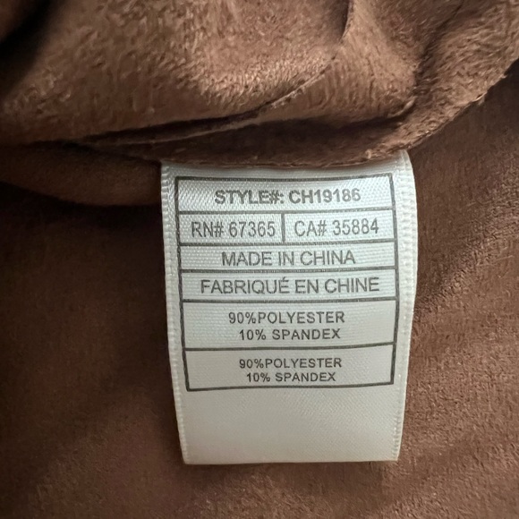 CUPCAKES & CASHMERE | Women's Size 6 Brown Faux Suede Tie Mini Faux Wrap Skirt - Picture 7 of 8